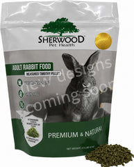 Sherwood Pet Health face avant de l'emballage montrant la formulation riche en foin