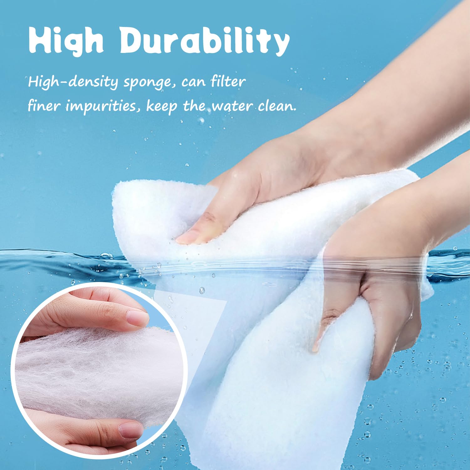 SHIGATSU gros plan fibres polyester montrant capture fine des particules