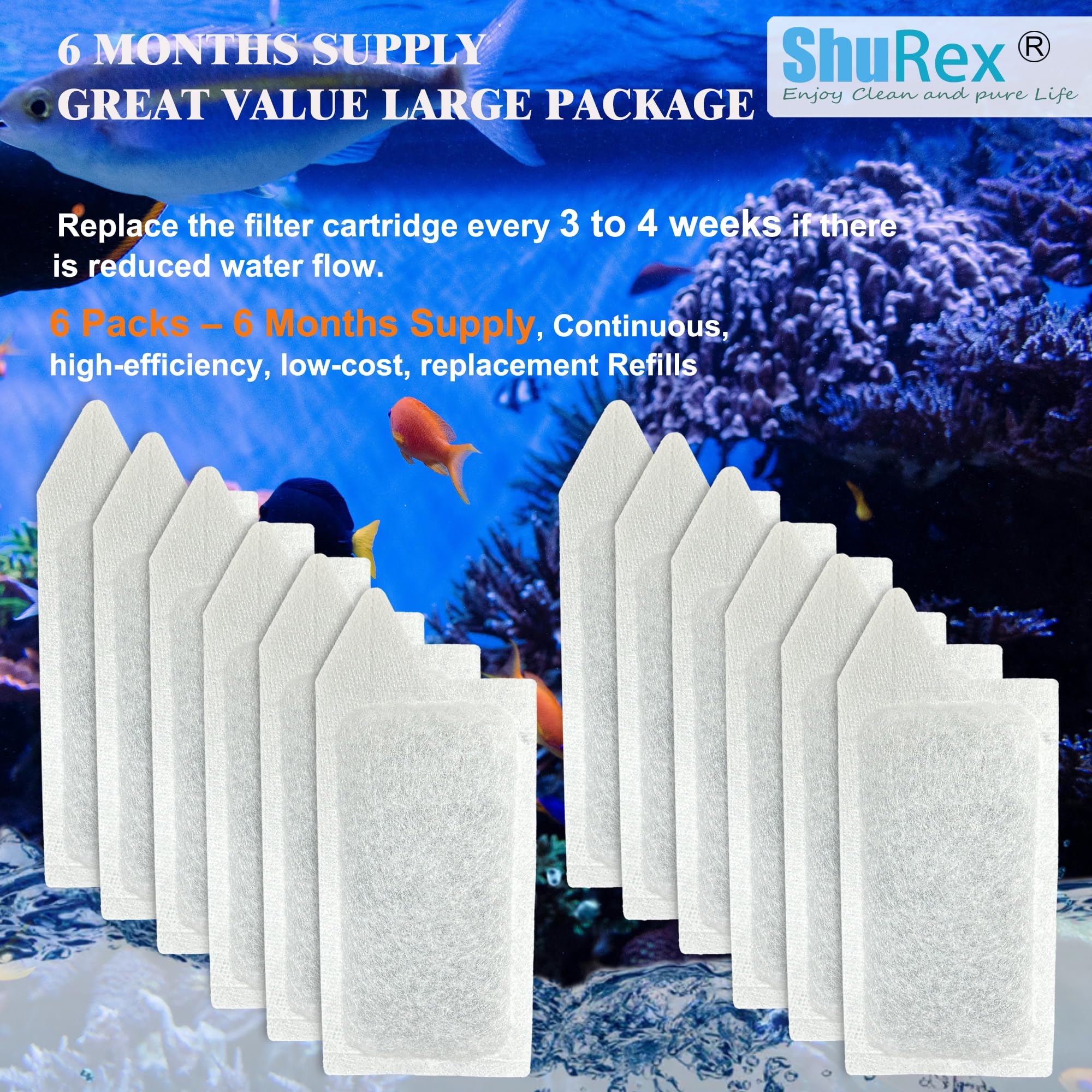 ShuRex cartouche installée dans filtre Tetra Whisper Small pour entretien facile