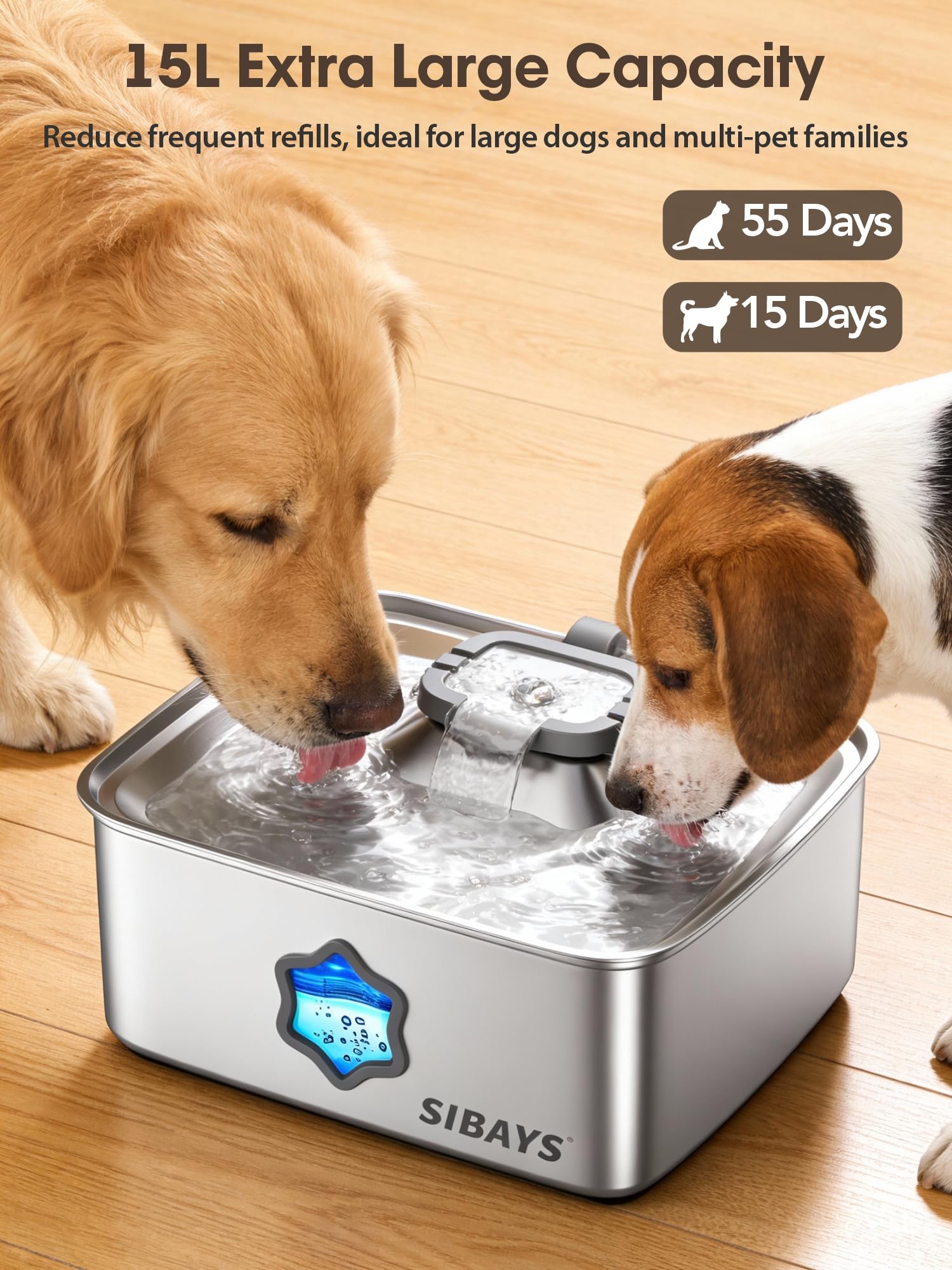 SIBAYS détail acier inox 304 durable facile à nettoyer