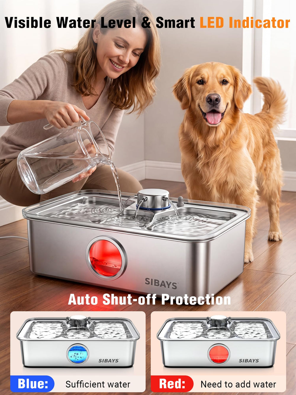 SIBAYS chiens buvant côte à côte pour hydratation multi-animaux