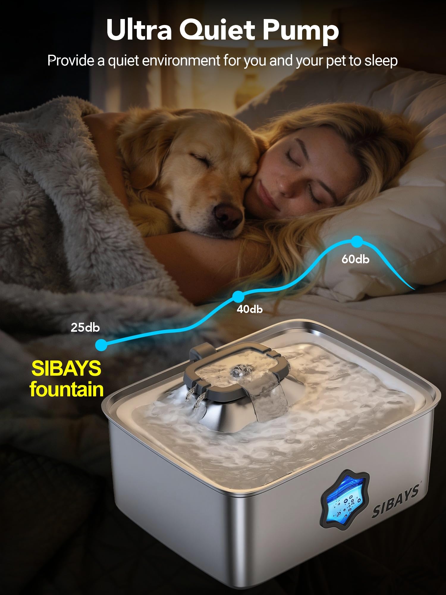 SIBAYS pompe compacte silencieuse protège moteur à sec