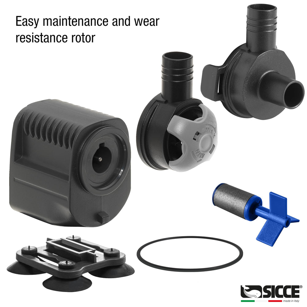 SICCE Syncra Nano zoom sur le moteur montrant la conception durable