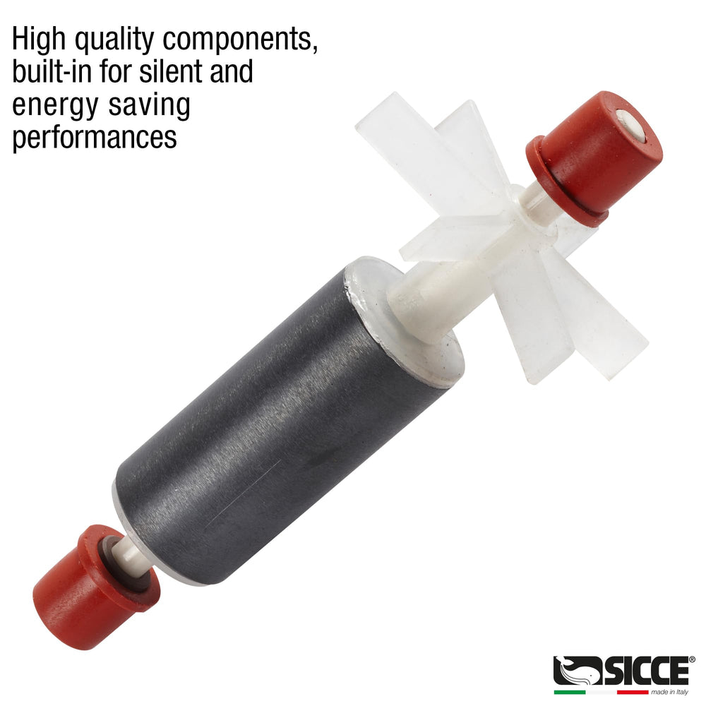 Sicce Syncra Silent 0.5 comparaison d’échelle montrant taille compacte pour petits bassins