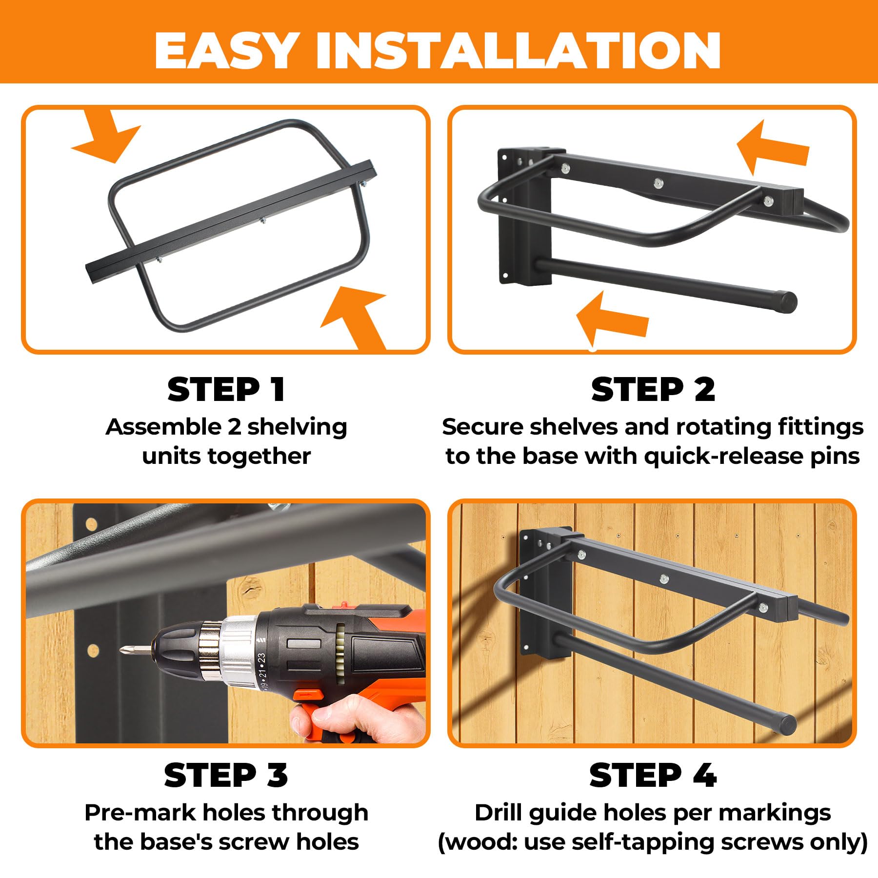 Sidasu détail de la fixation et vis pour installation simple et stable