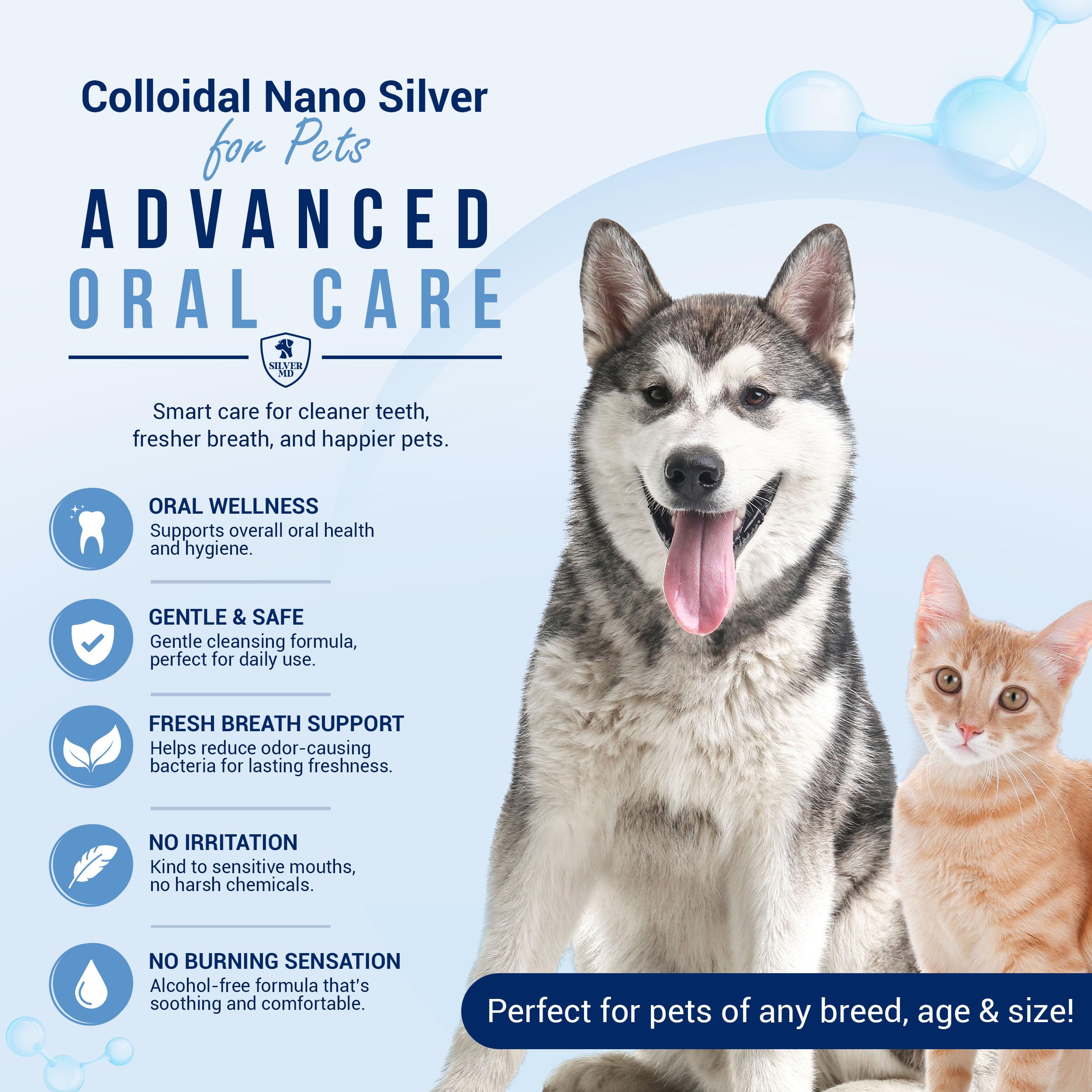 SilverMD produit appliqué sur dents pour soutien nettoyage quotidien