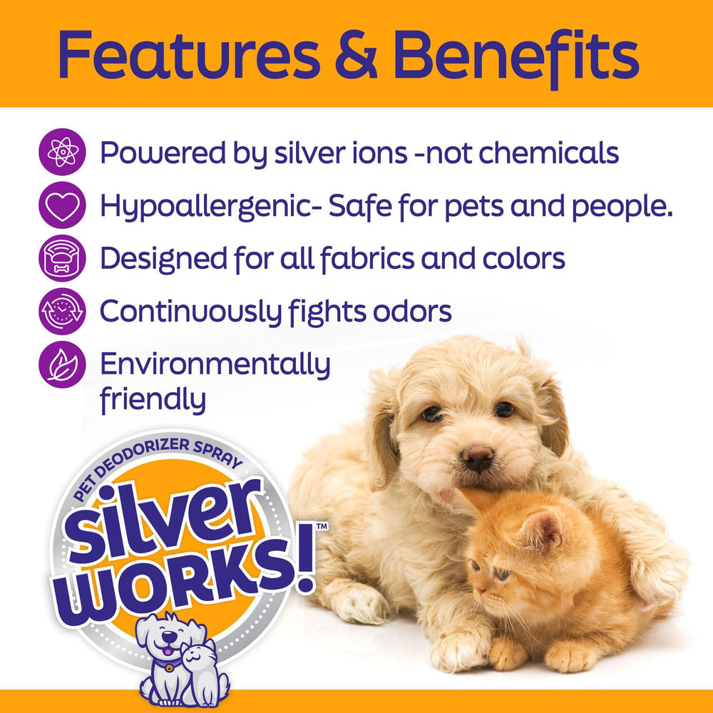 SilverWorks! pulvérisation sur tissu montrant application facile et efficacité rapide
