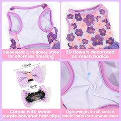 SIMCAPY barrette nœud violette assortie ajoutant style coordonné