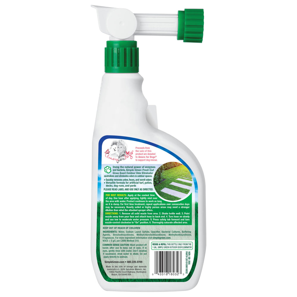 Simple Green étiquette senteur herbe fraîche pour neutraliser odeurs