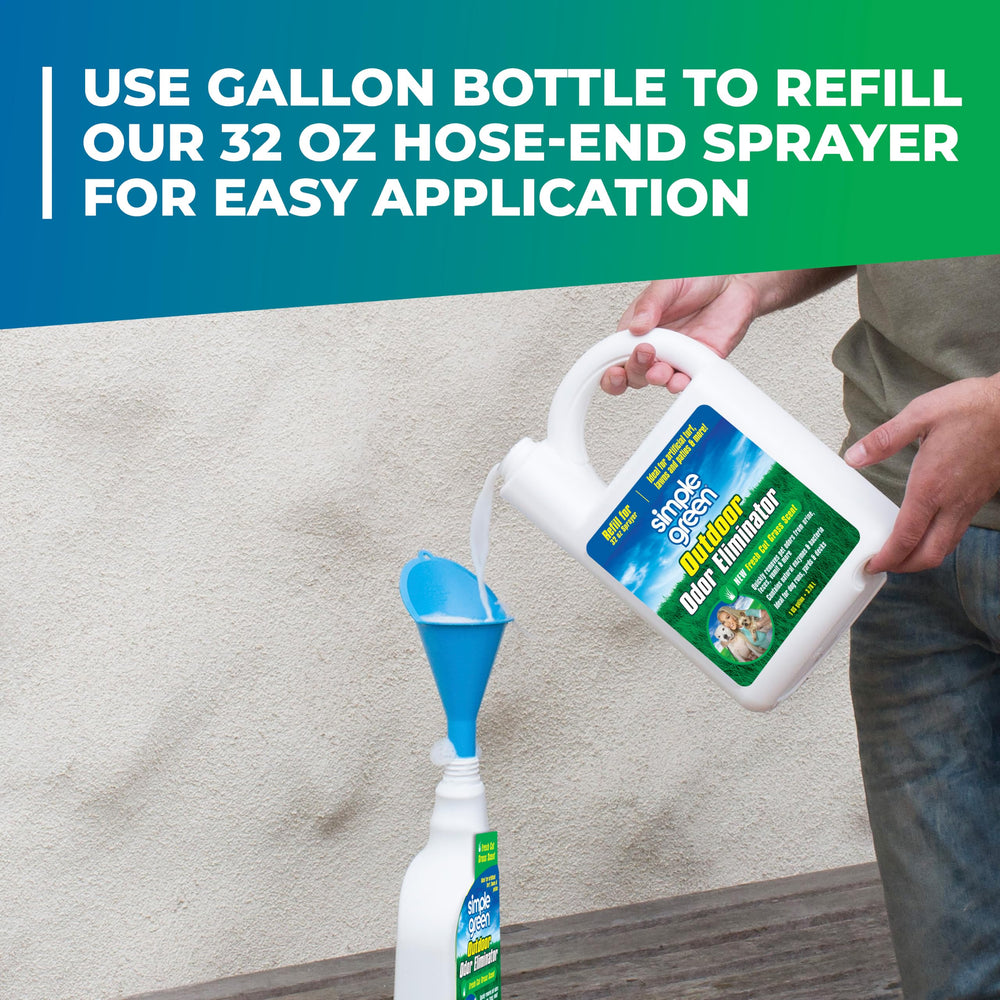 Simple Green application sur terrasse en bois pour odeur fraîche et propre