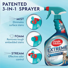 Simple Solution buse 3-en-1 en gros plan pour mousse brume et jet efficaces