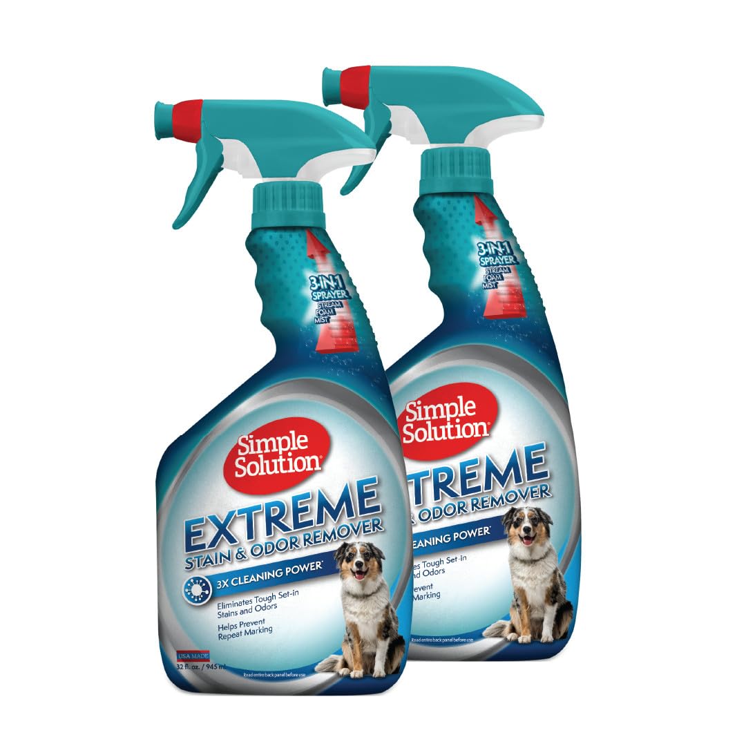 Simple Solution emballage avant 32oz montrant étiquette et format pratique