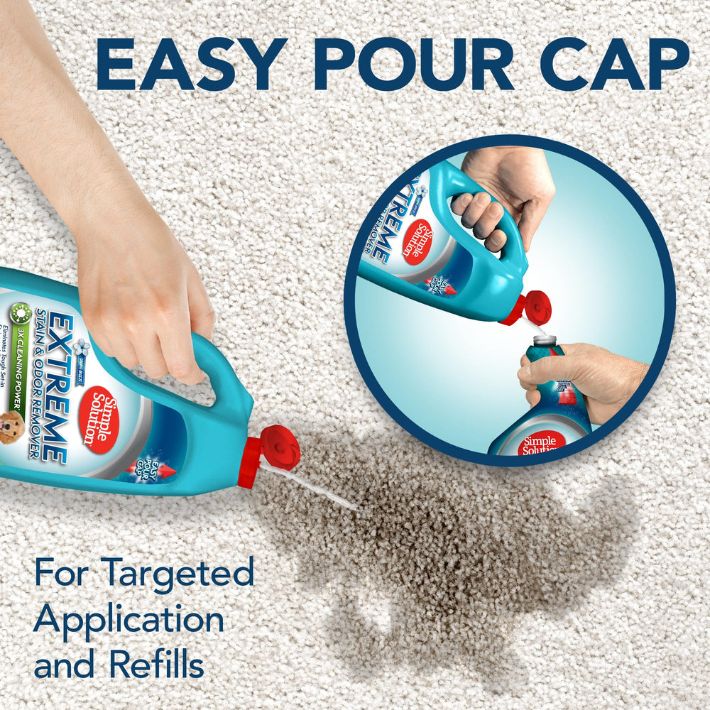 Simple Solution jet utilisé sur canapé pour traitement ciblé et restauration de tissu