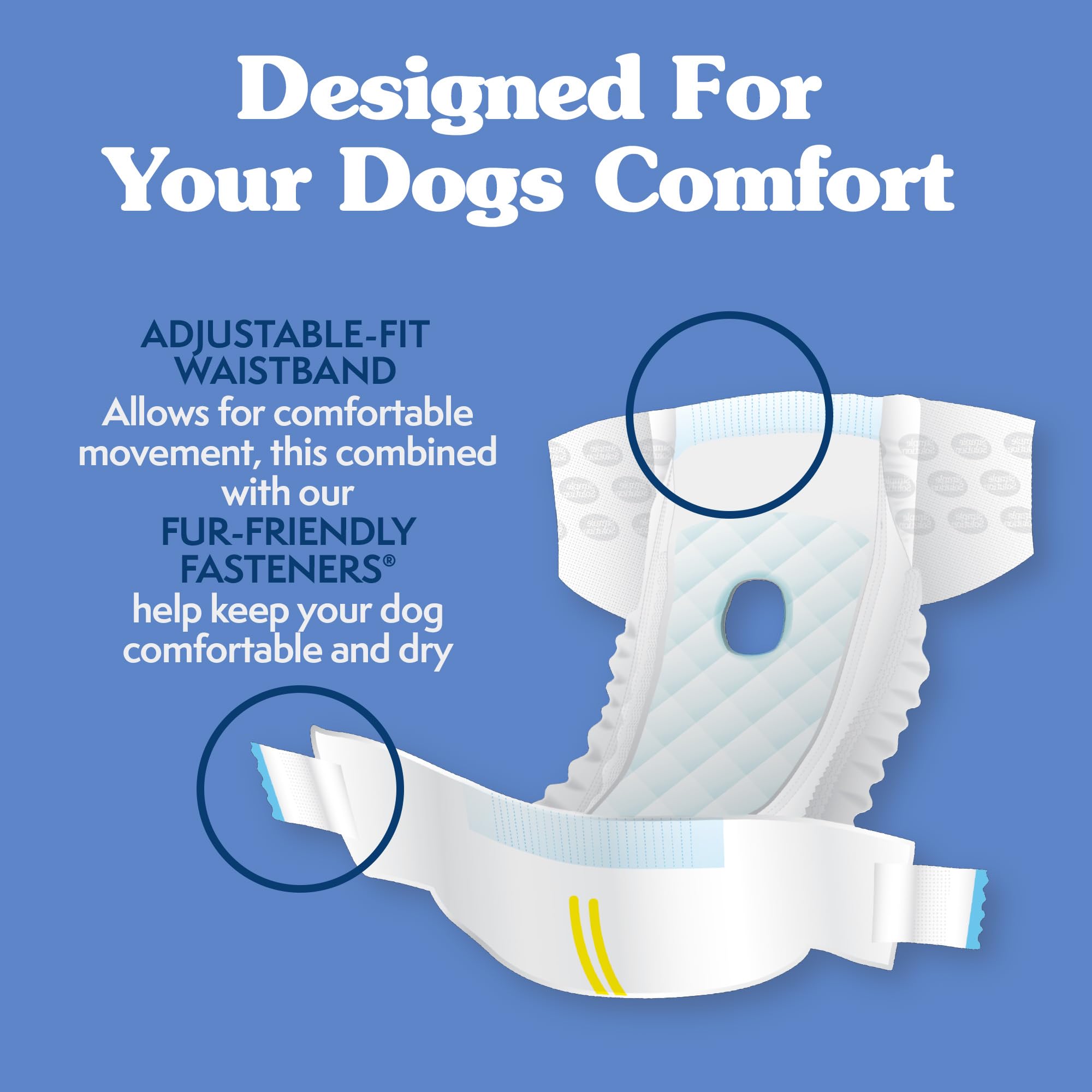 Simple Solution culotte portée par une chienne XS pour tenue sécurisée