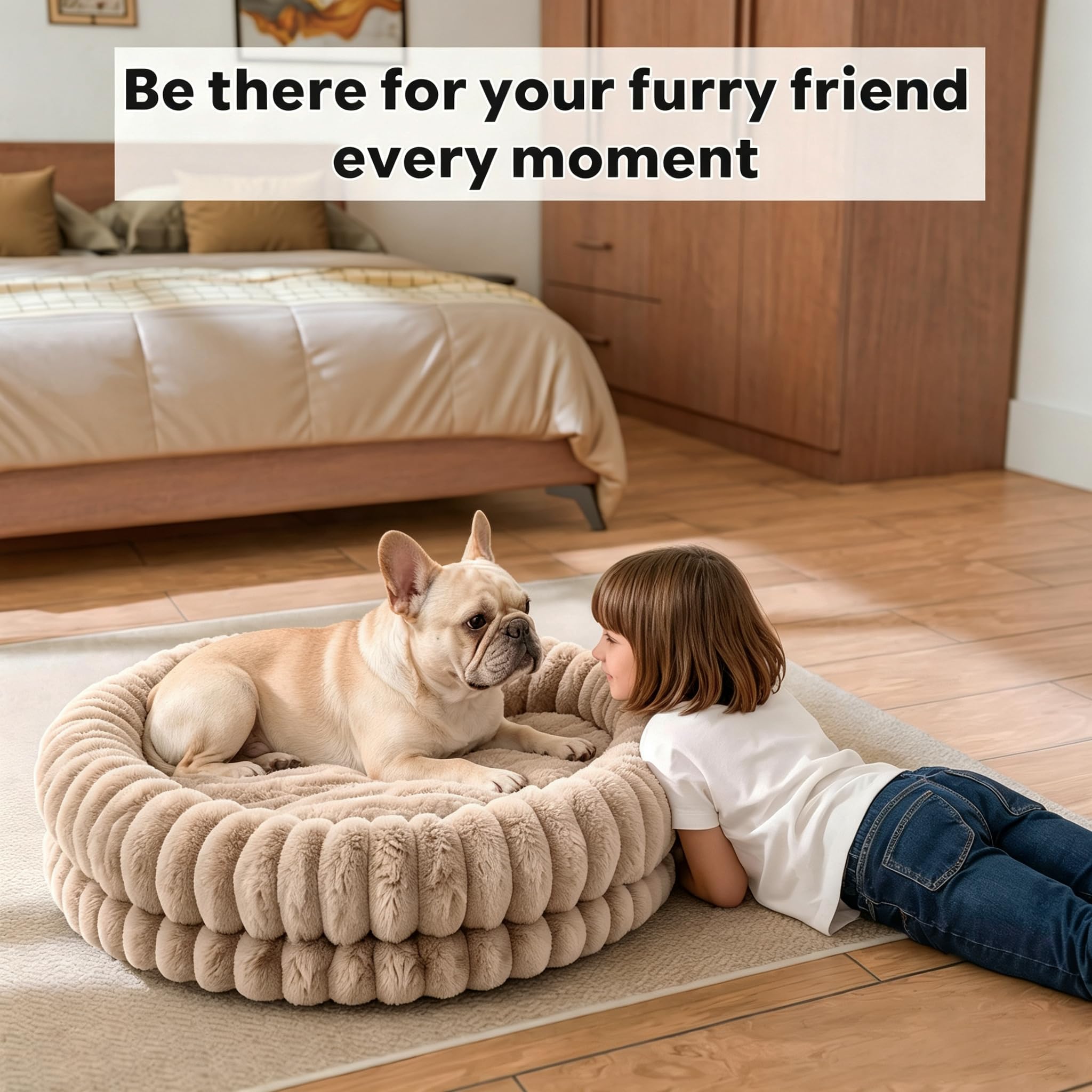 Simple Trending comparaison d'échelle montrant taille Small/Medium adaptée chiens petits