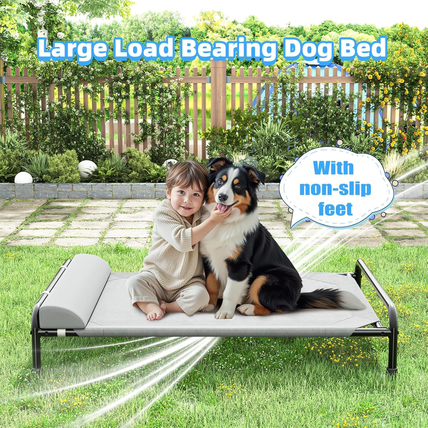 Simple Trending chien allongé sur le lit démontrant confort et ventilation