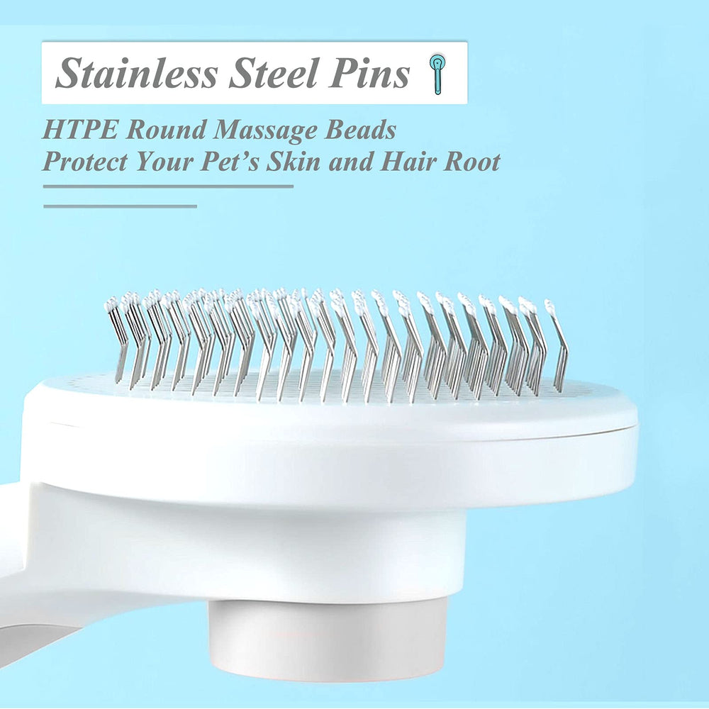 SimpleDot bouton auto-nettoyant montrant éjection rapide des poils pour gain de temps