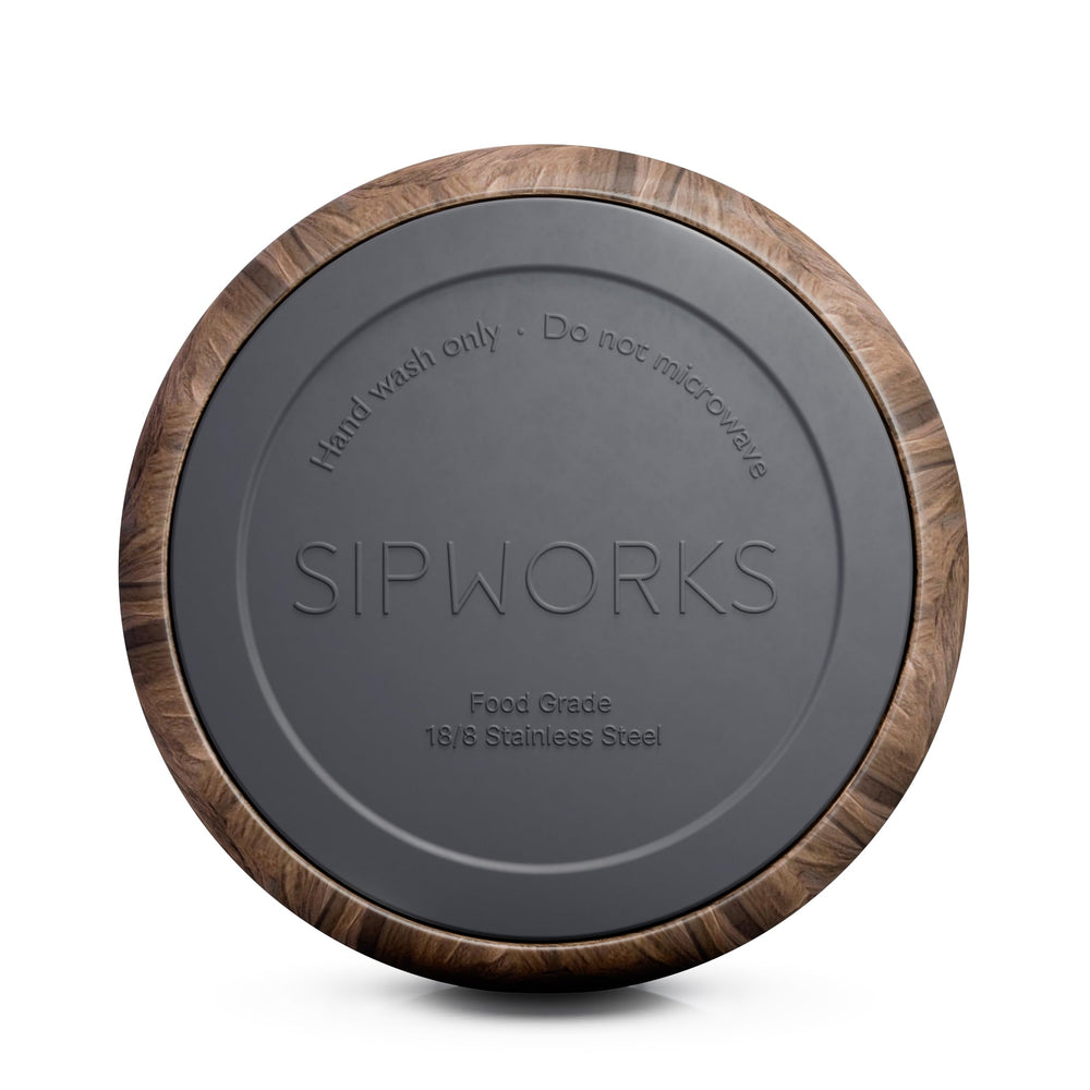 Sipworks comparaison taille avec main, capacité 32oz pratique