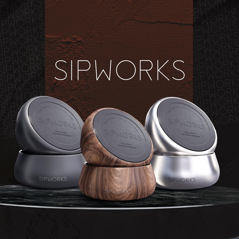 Sipworks étiquette mahogany montrant capacité et finition élégante