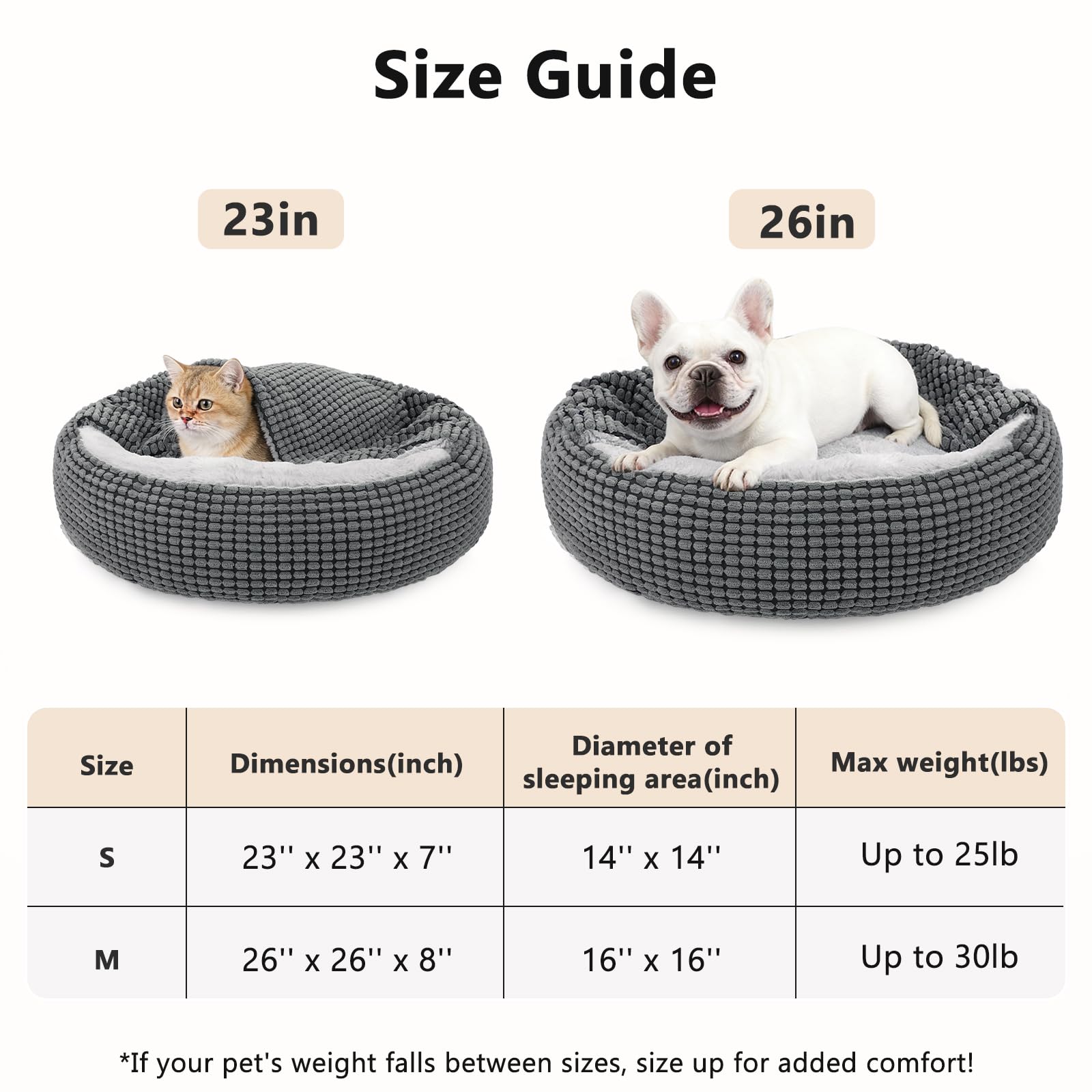 SIWA MARY comparaison taille 26" montrant échelle pour petits chiens