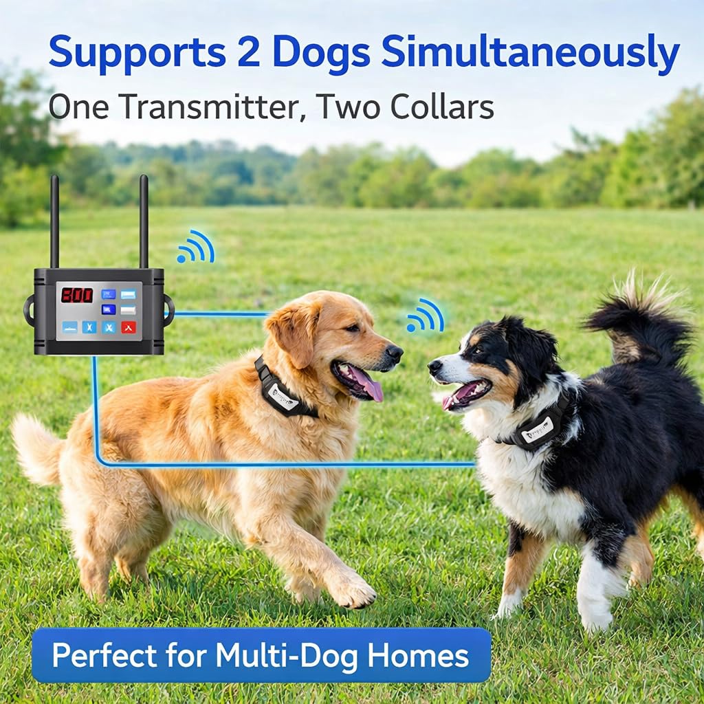 SIYACO installation multi‑chien trois colliers gérés par une base