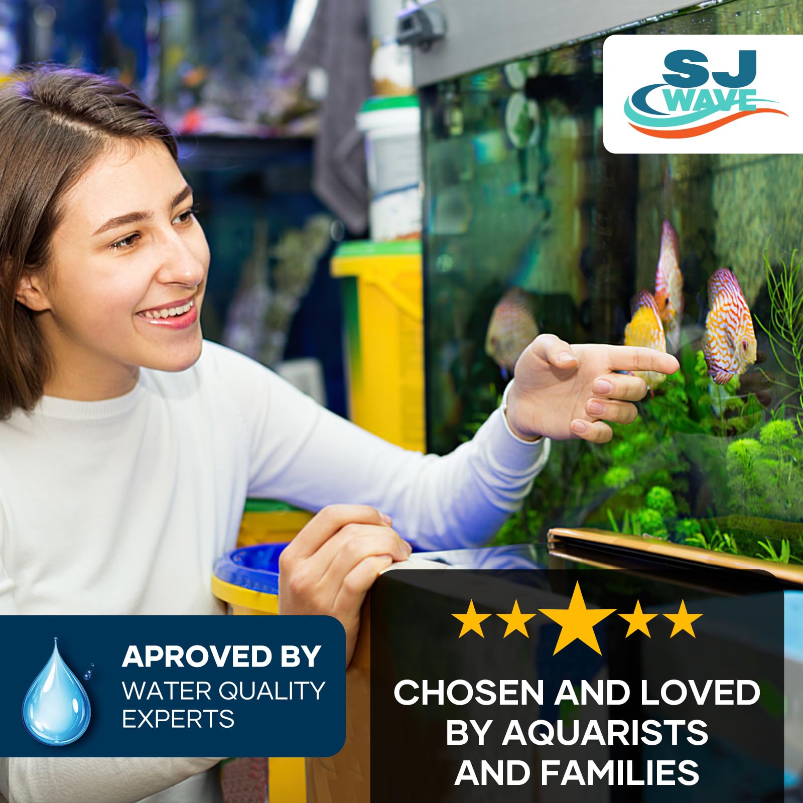 SJ WAVE kit utilisé sur aquarium illustrant prévention des problèmes