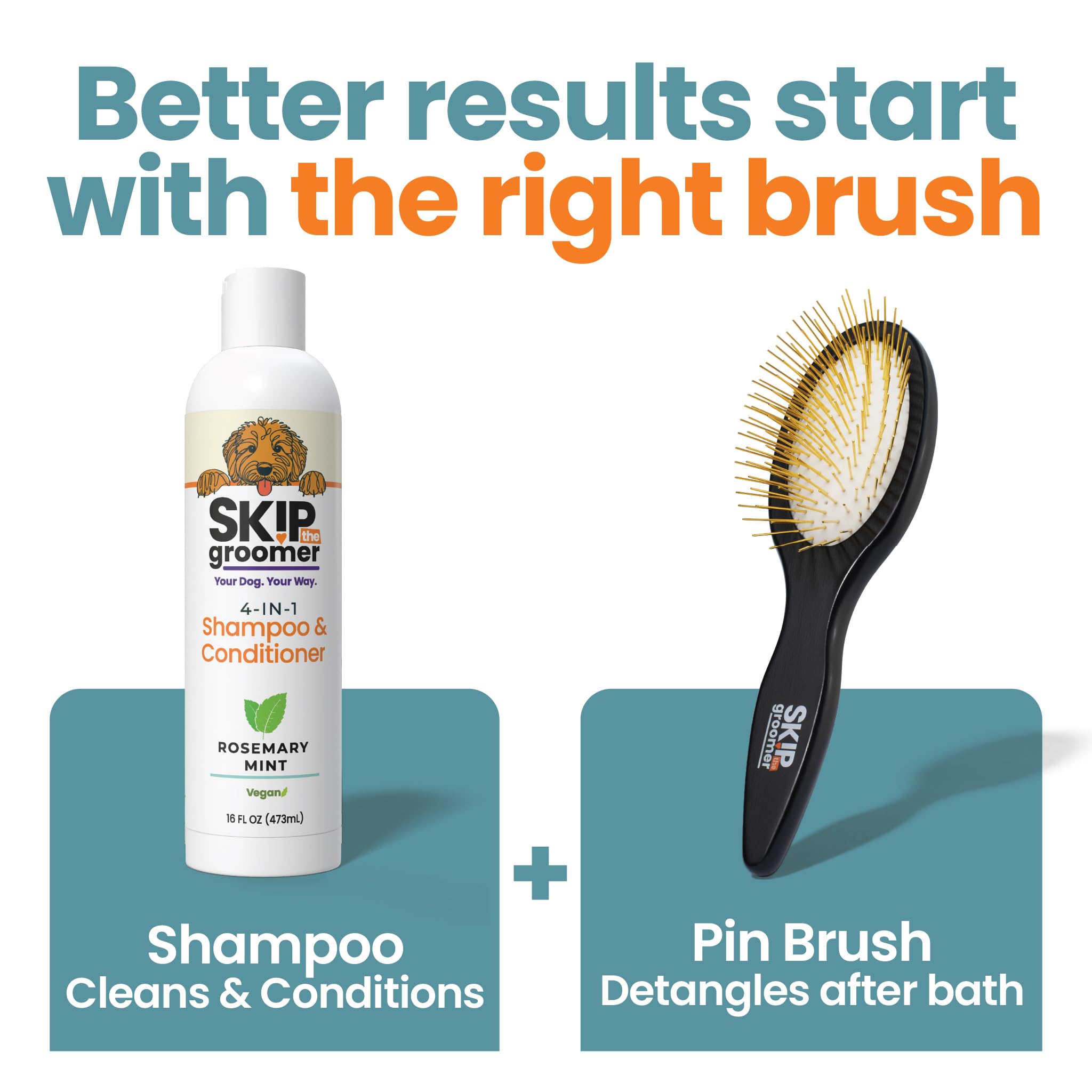 Gros plan sur boucles propres après Skip the Groomer pour aspect soyeux