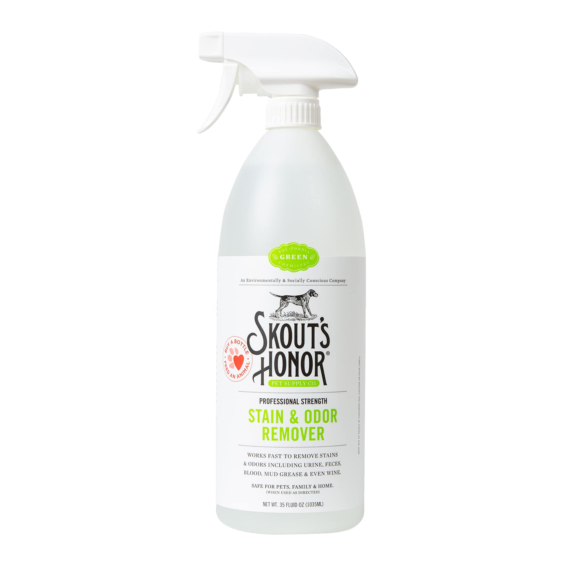 Skout's Honor bouteille 35 oz vue de face montrant dosage pratique