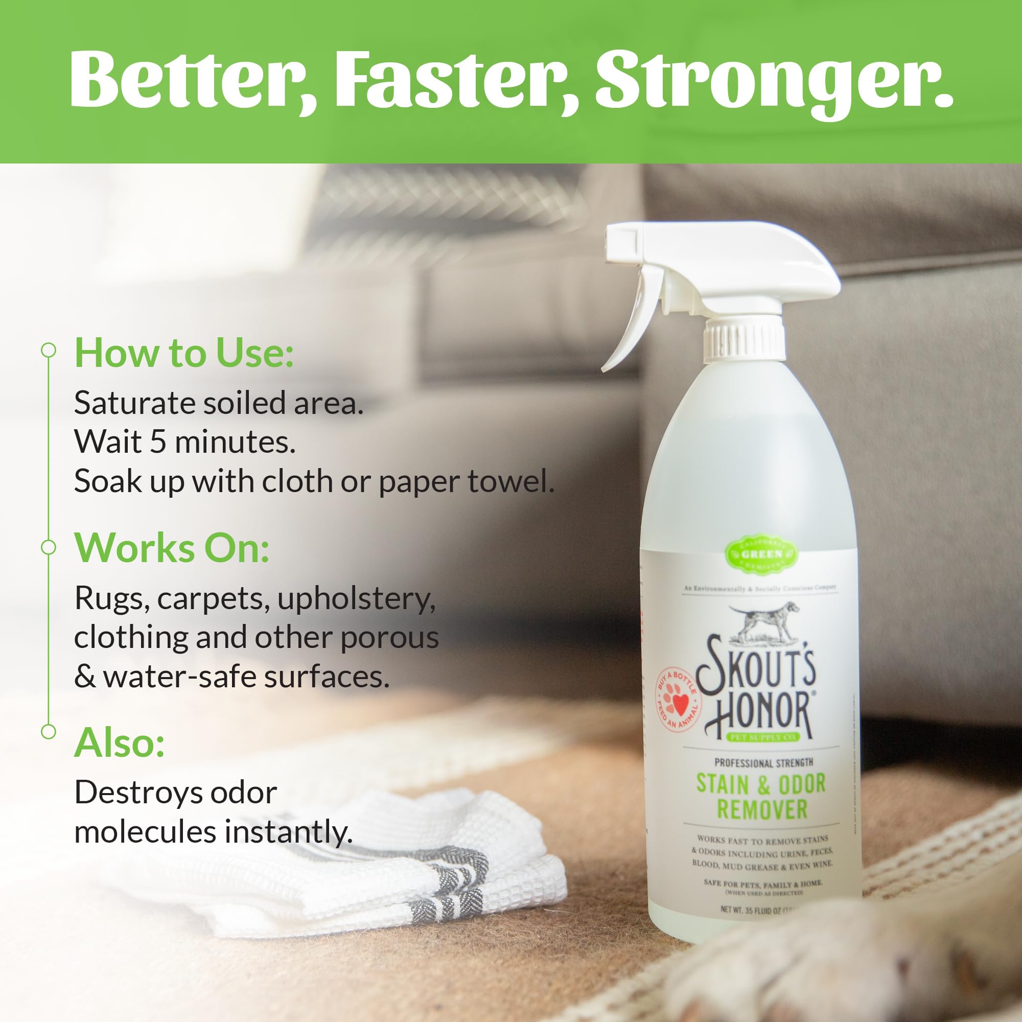Skout's Honor comparaison taille avec main illustrant capacité 35 oz