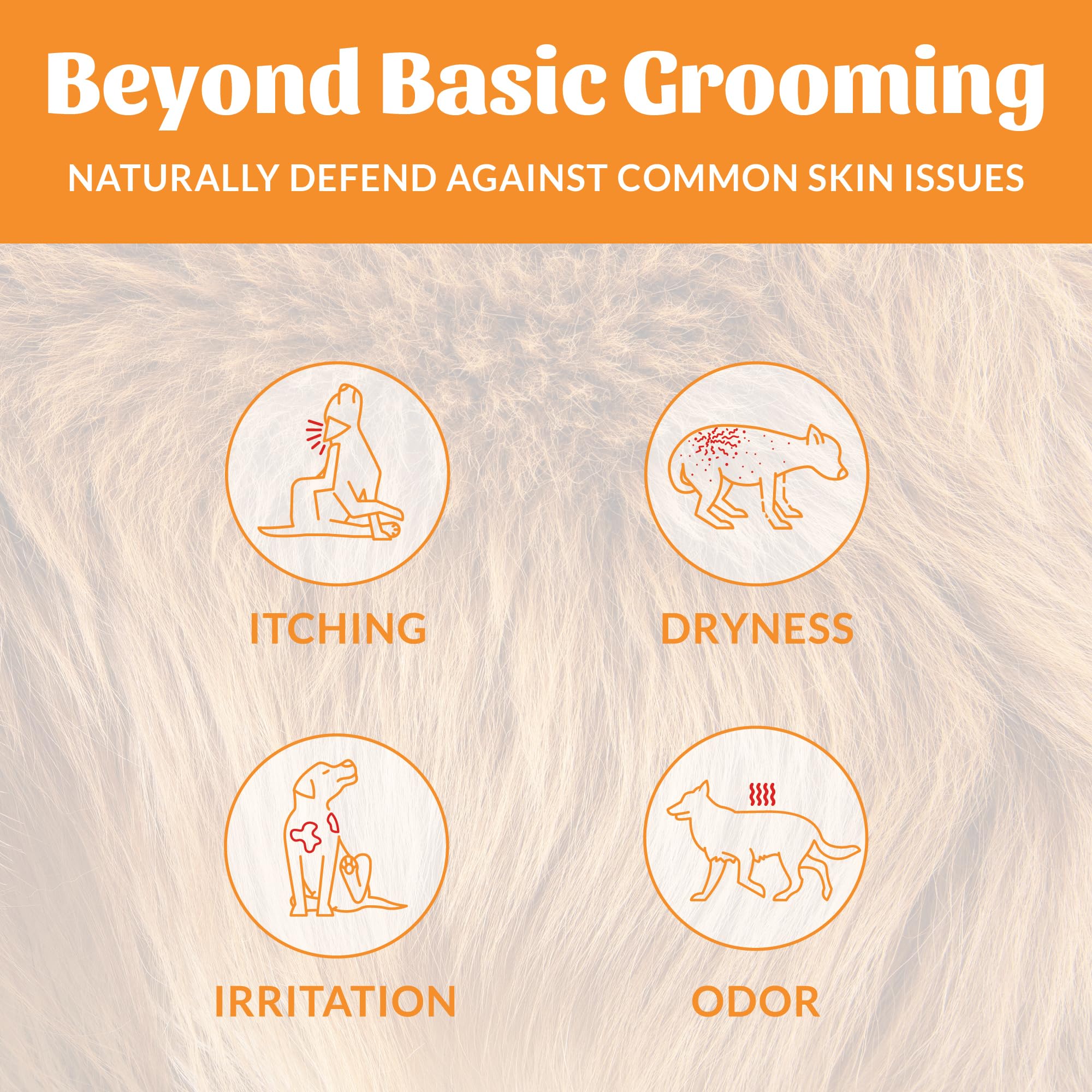 SKOUT'S HONOR pulvérisation sur pelage montrant facilité d'utilisation