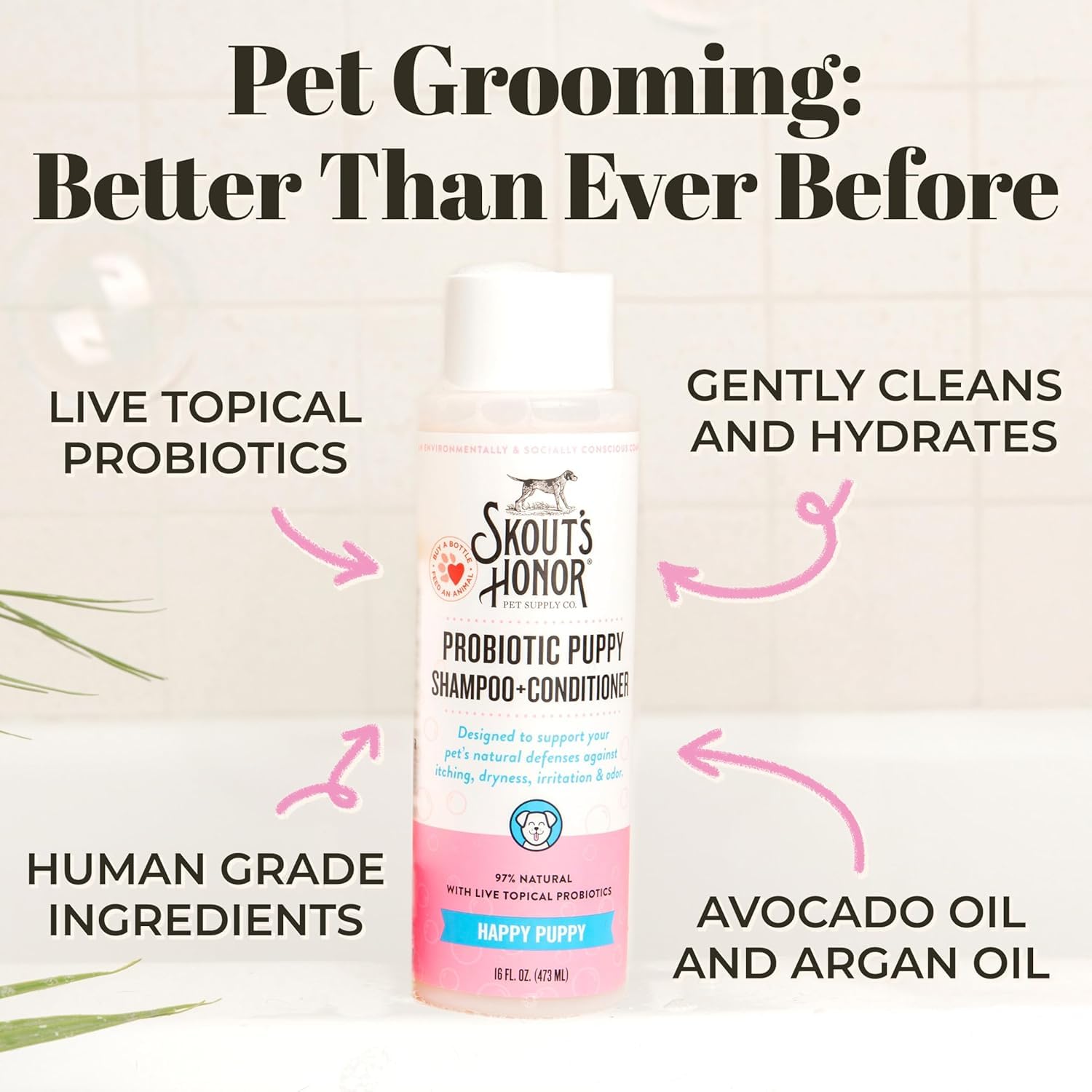SKOUT'S HONOR shampooing en texture goutte illustrant douceur pour peau