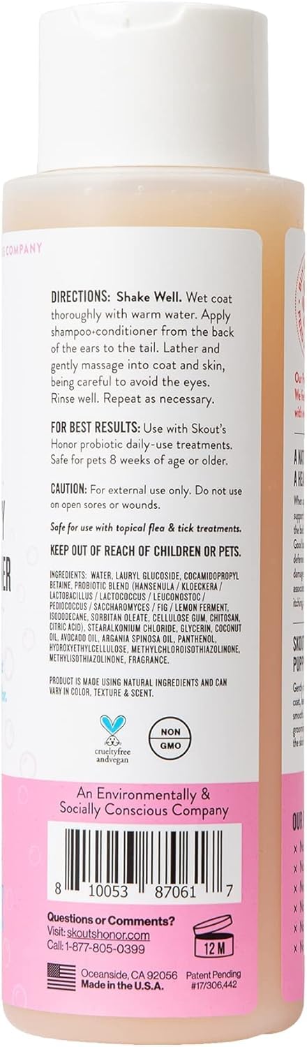 SKOUT'S HONOR spray rafraîchissant en utilisation pour pelage propre