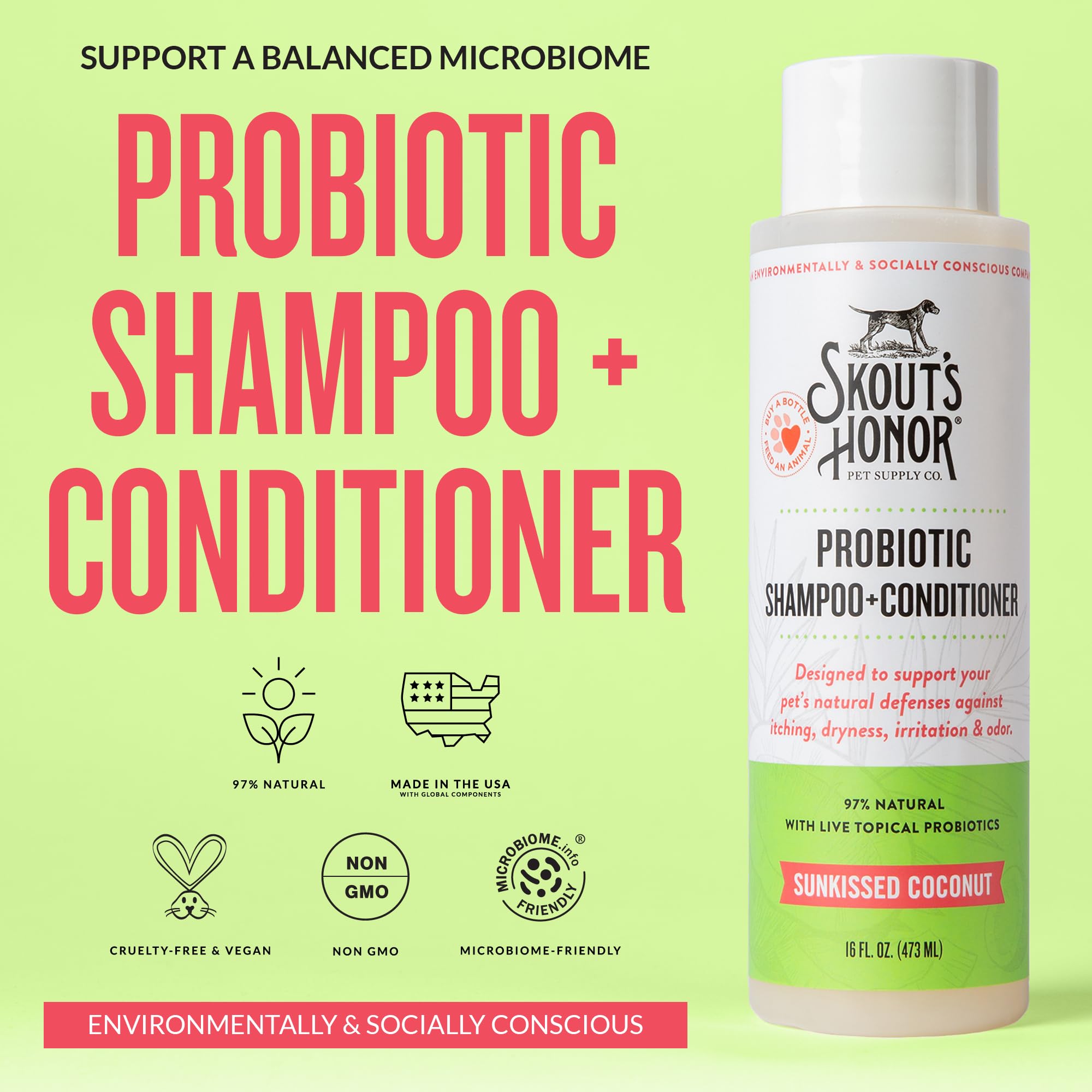 SKOUT'S HONOR mousse onctueuse illustrant nettoyage doux et hydratation