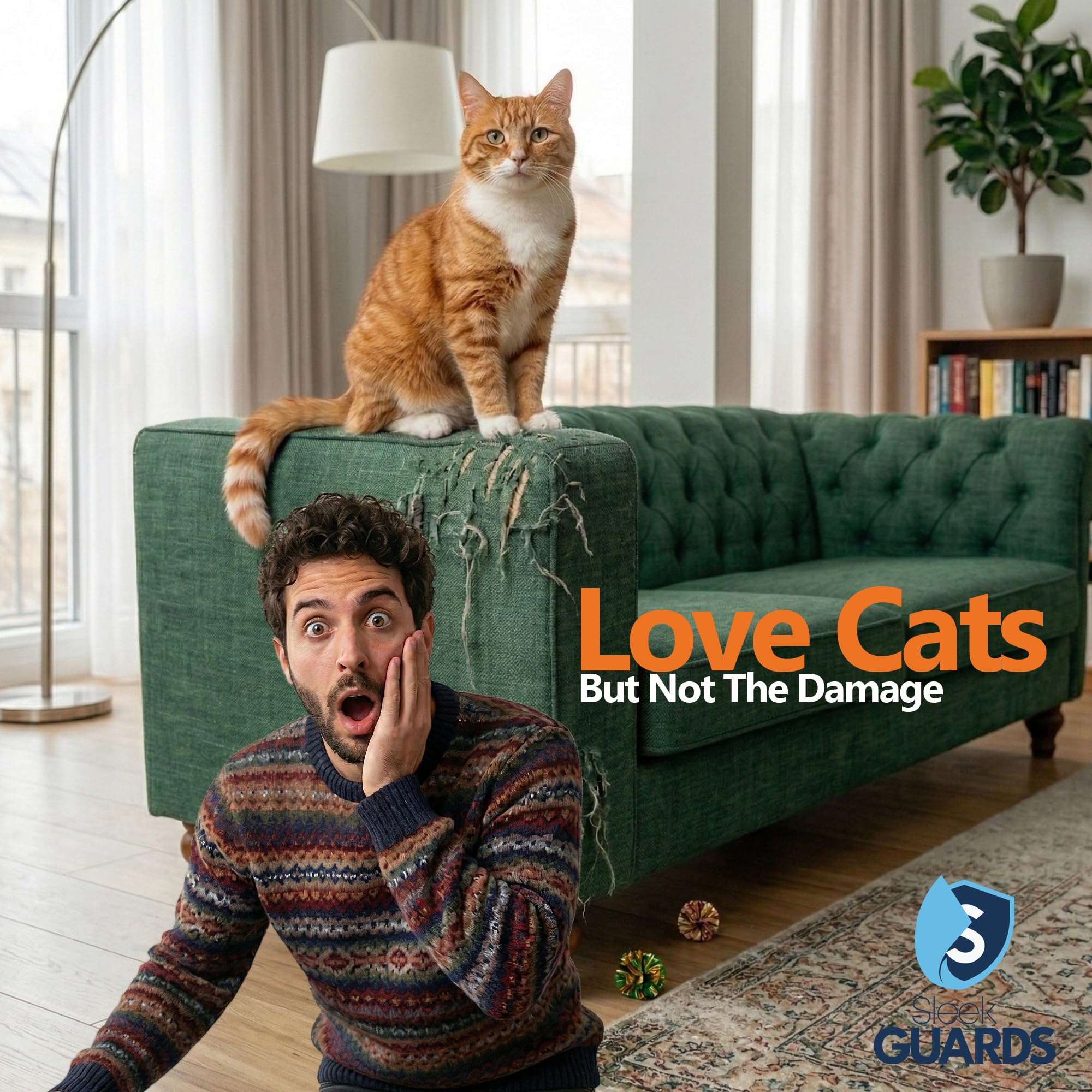 Sleek Guards chat évitant surface protégée meilleure cohabitation