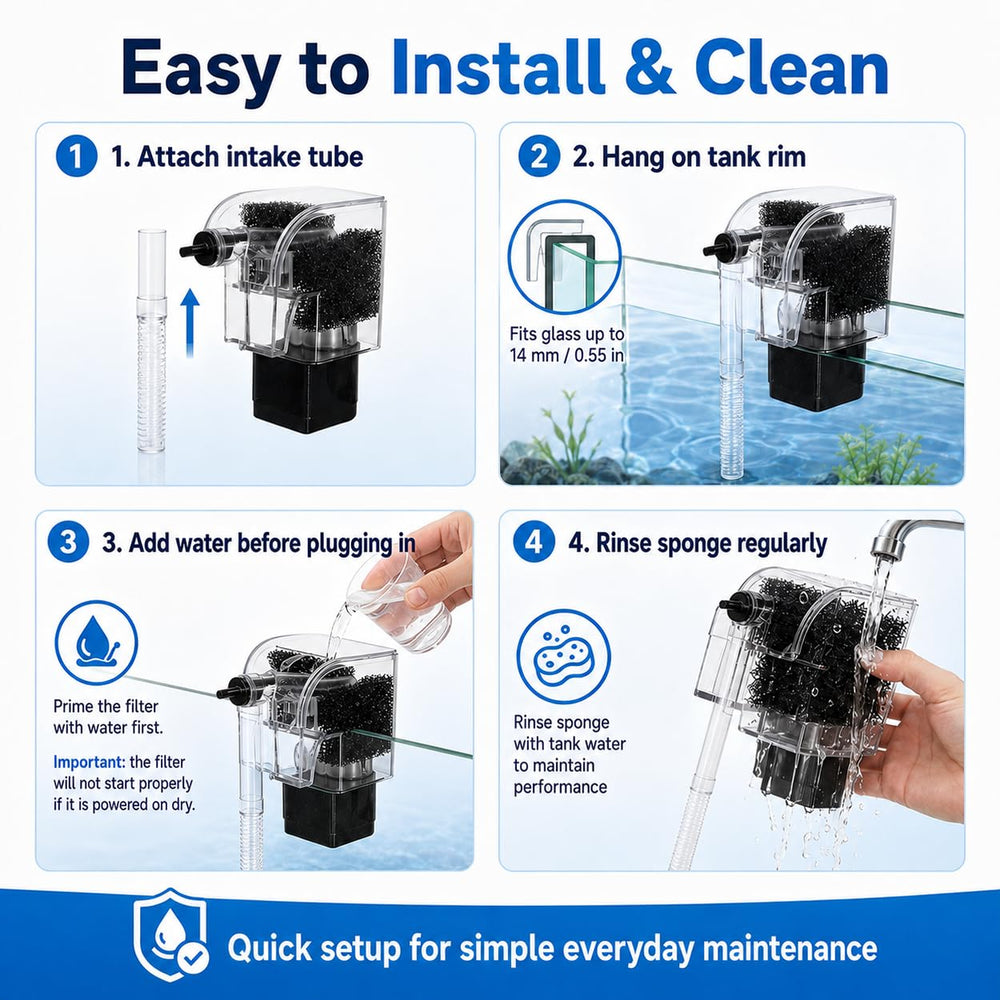 SLOCME installé sur aquarium betta apportant faible courant apaisant