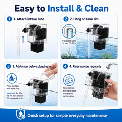 SLOCME installé sur aquarium betta apportant faible courant apaisant