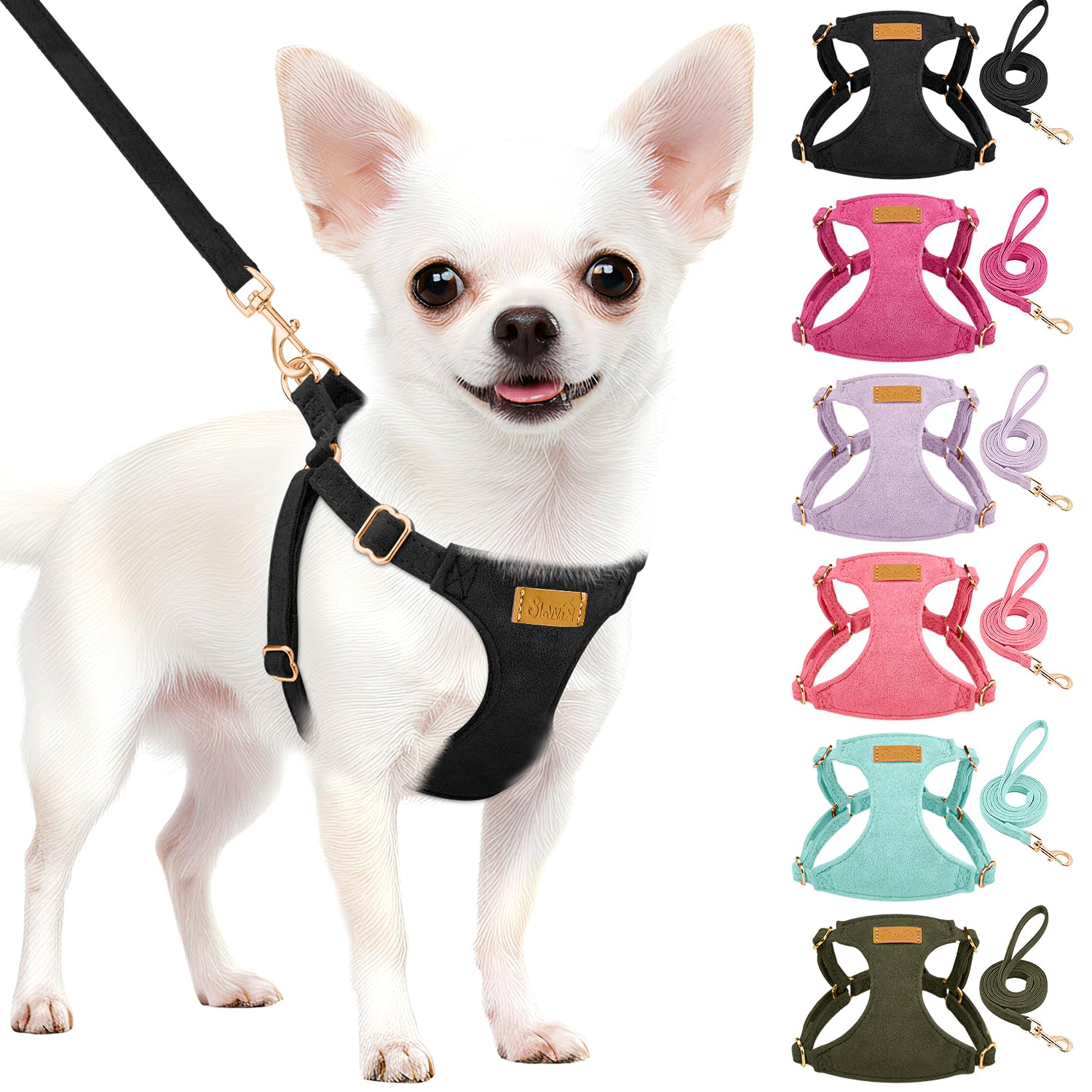 SlowTon harnais noir vue avant montrant coupe et design, maintien sûr