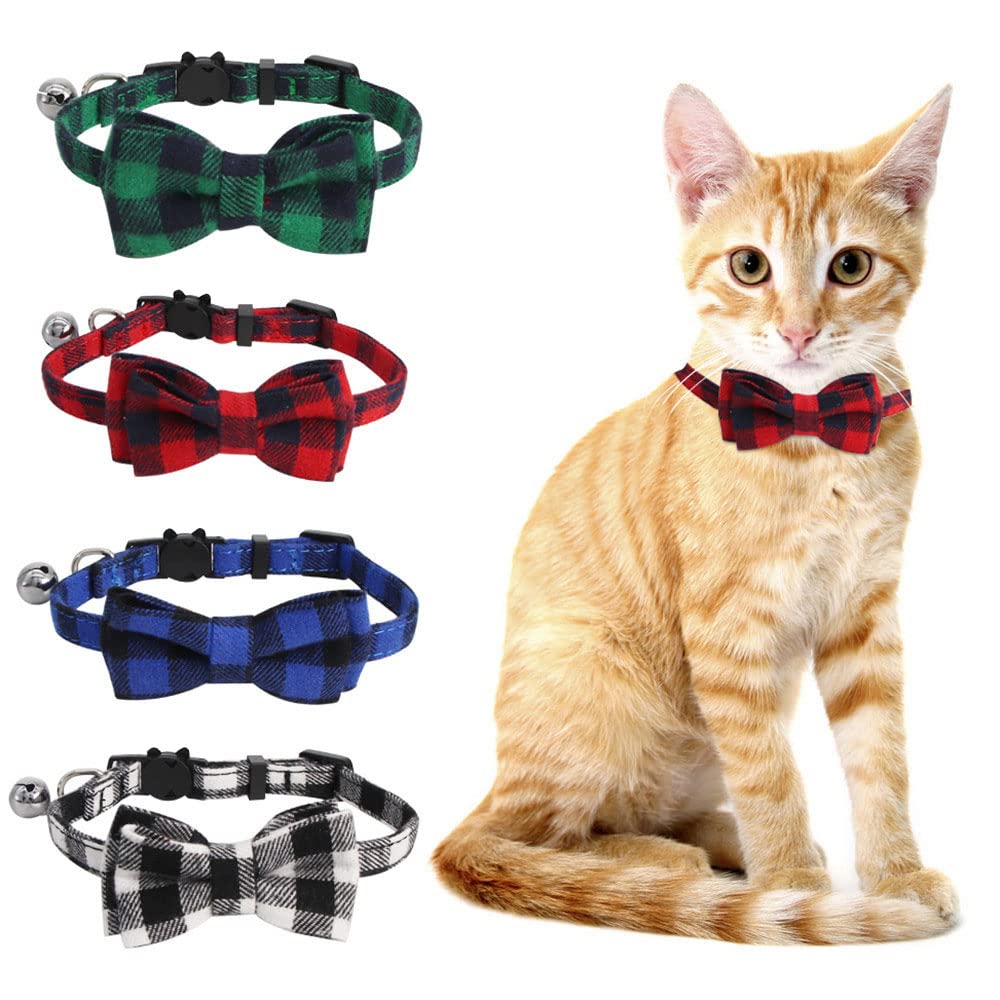 SLSON collier face avant montrant motif plaid et clochette, esthétique visible