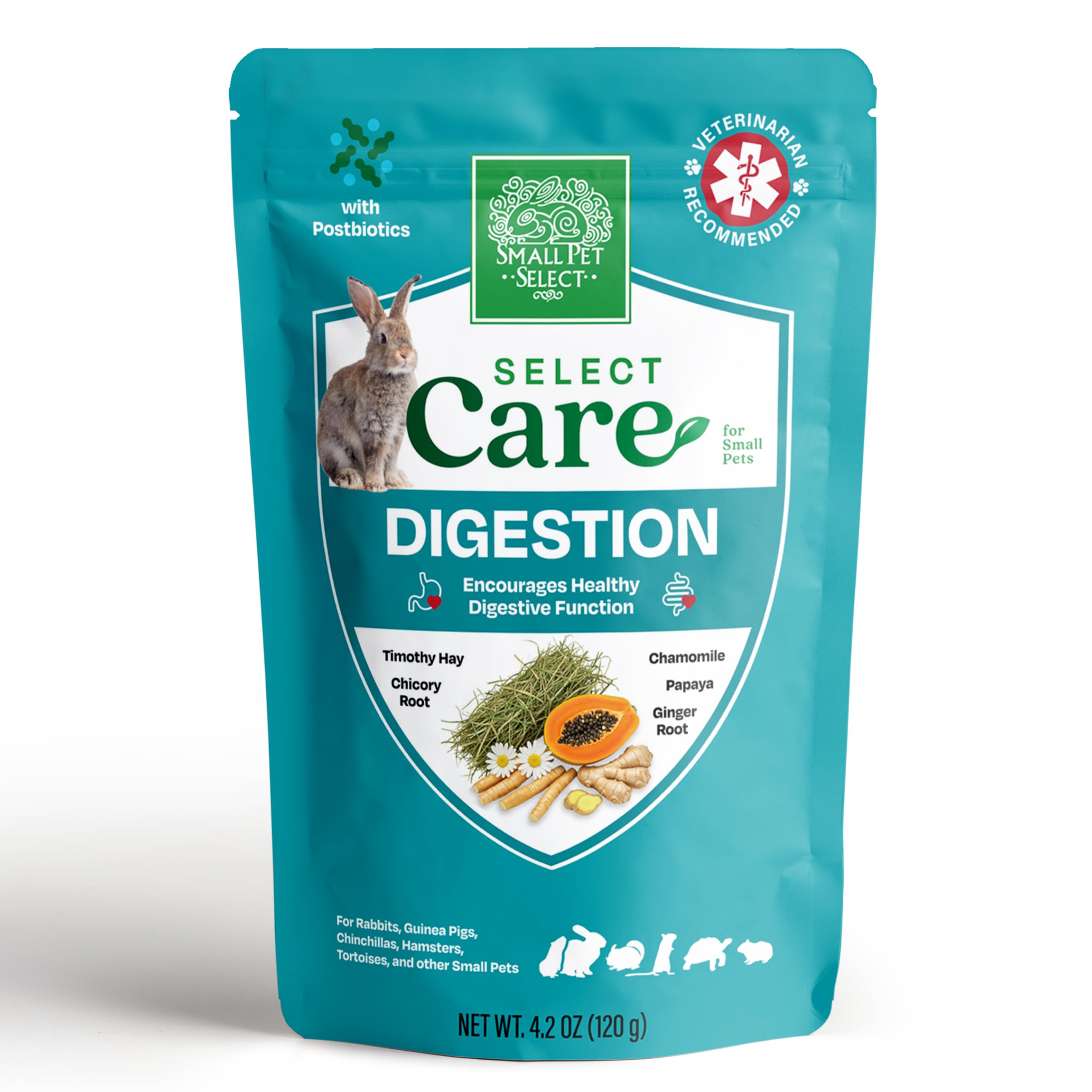 Small Pet Select emballage avant montrant le sachet refermable et la protection