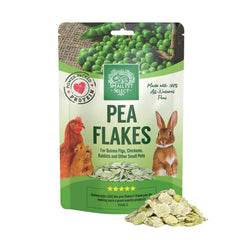 Small Pet Select emballage face montrant flocons de pois, garantie d'ingrédients propres