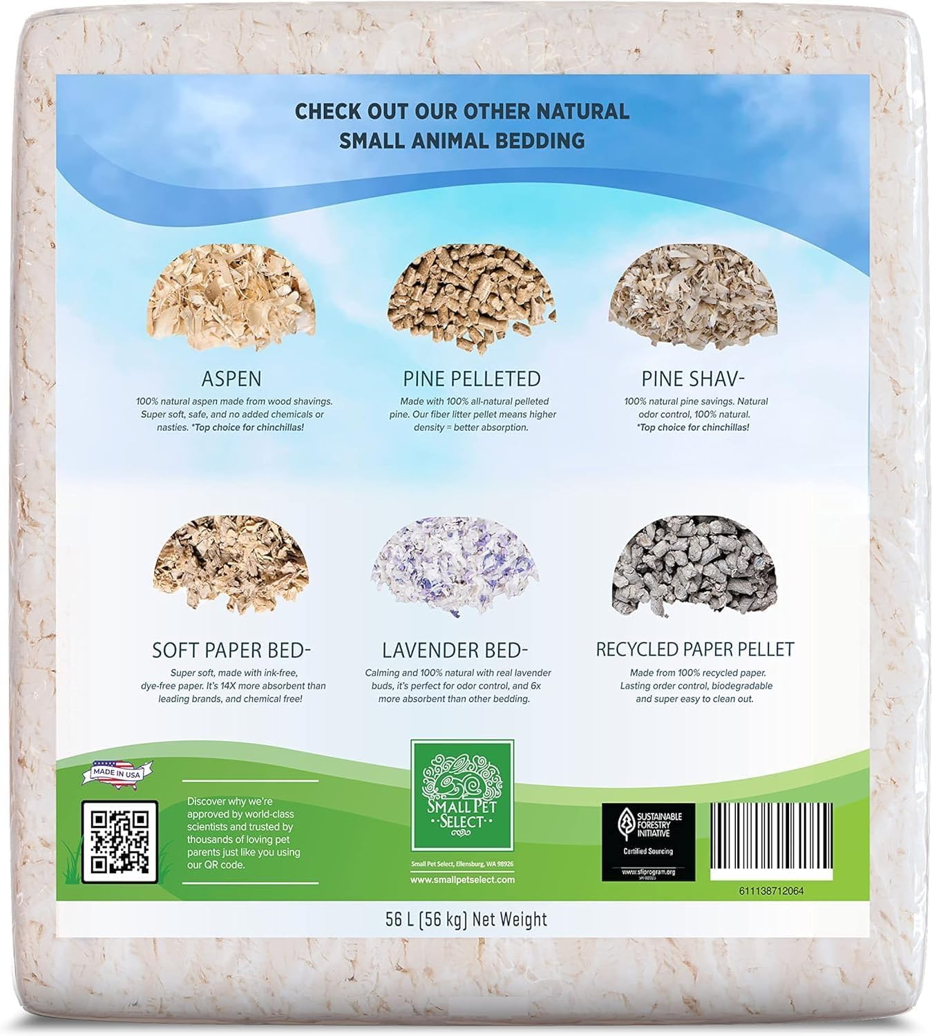 Small Pet Select gros plan sur les granulats doux et absorbants, confort immédiat pour l'animal
