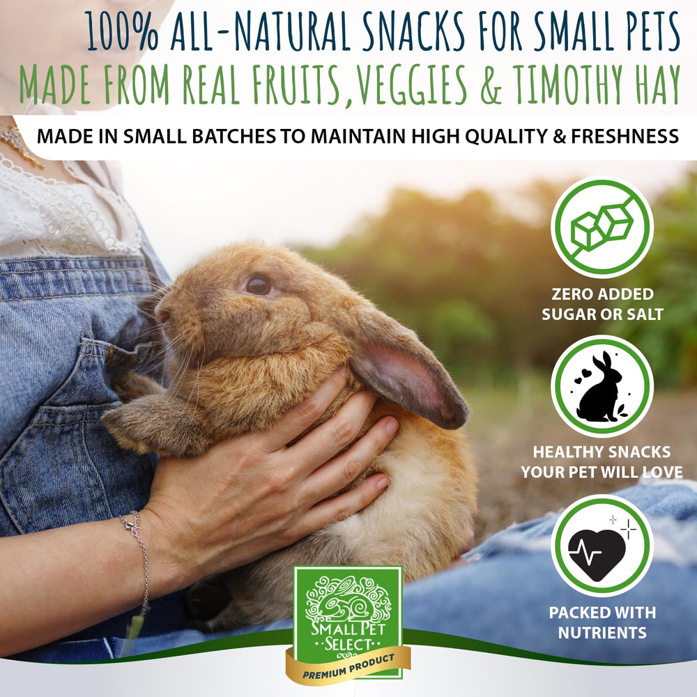 Small Pet Select gros plan sur la texture des bouchées et bénéfice naturel