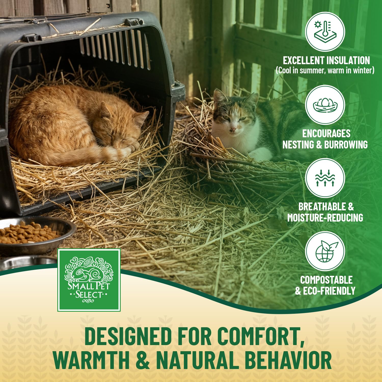 Small Pet Select comparaison d'épaisseur recommandée pour la litière