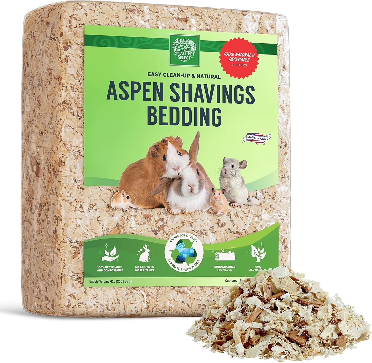 Small Pet Select sac 41 L montrant le conditionnement pratique et la contenance