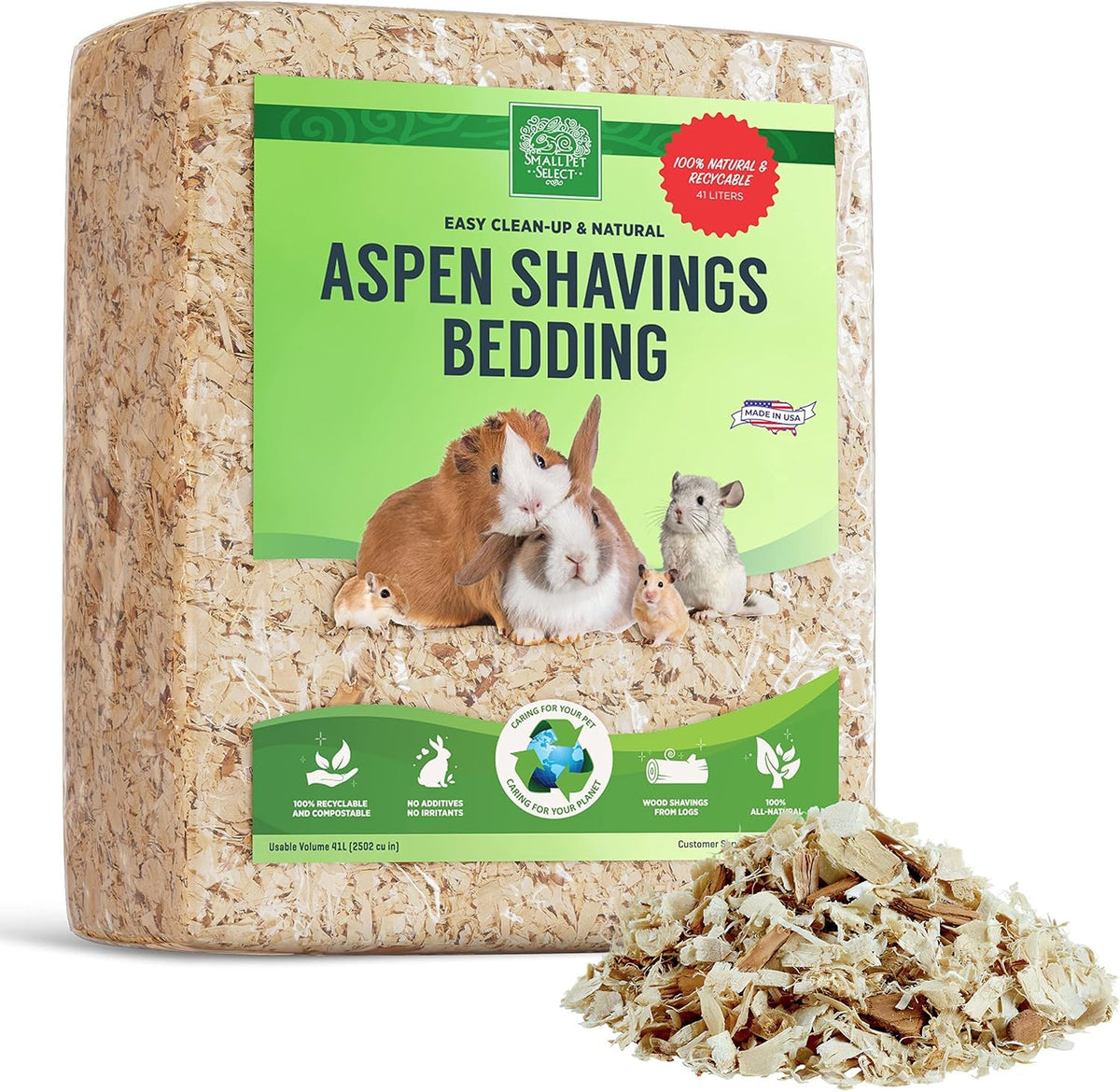 Small Pet Select sac 41 L montrant le conditionnement pratique et la contenance