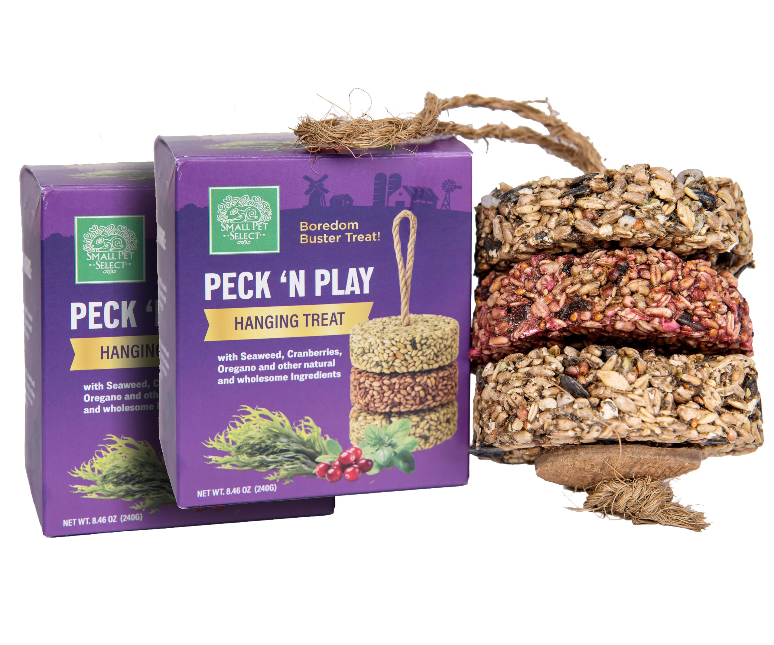 Small Pet Select emballage avant montrant la friandise et les ingrédients naturels