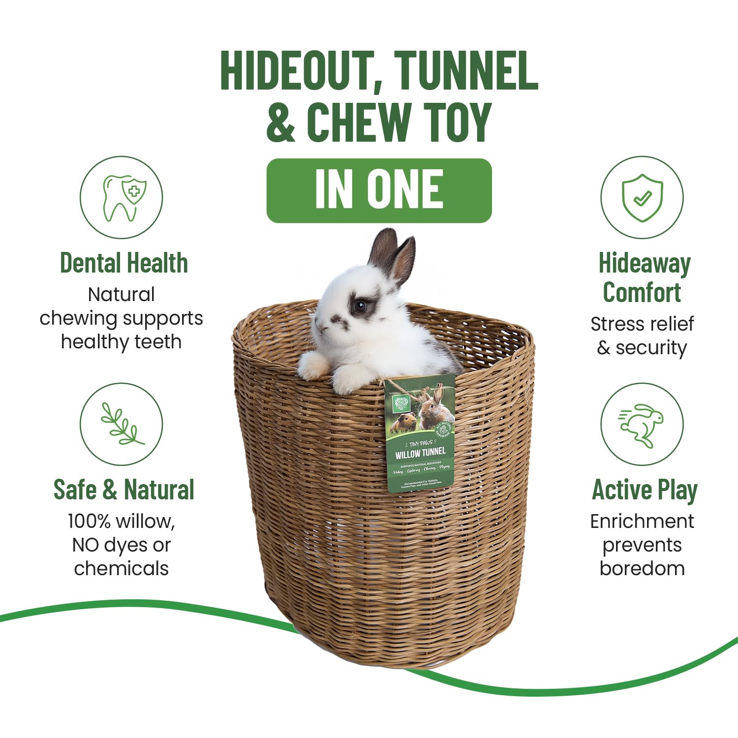 Small Pet Select gros plan tressage en saule naturel durable