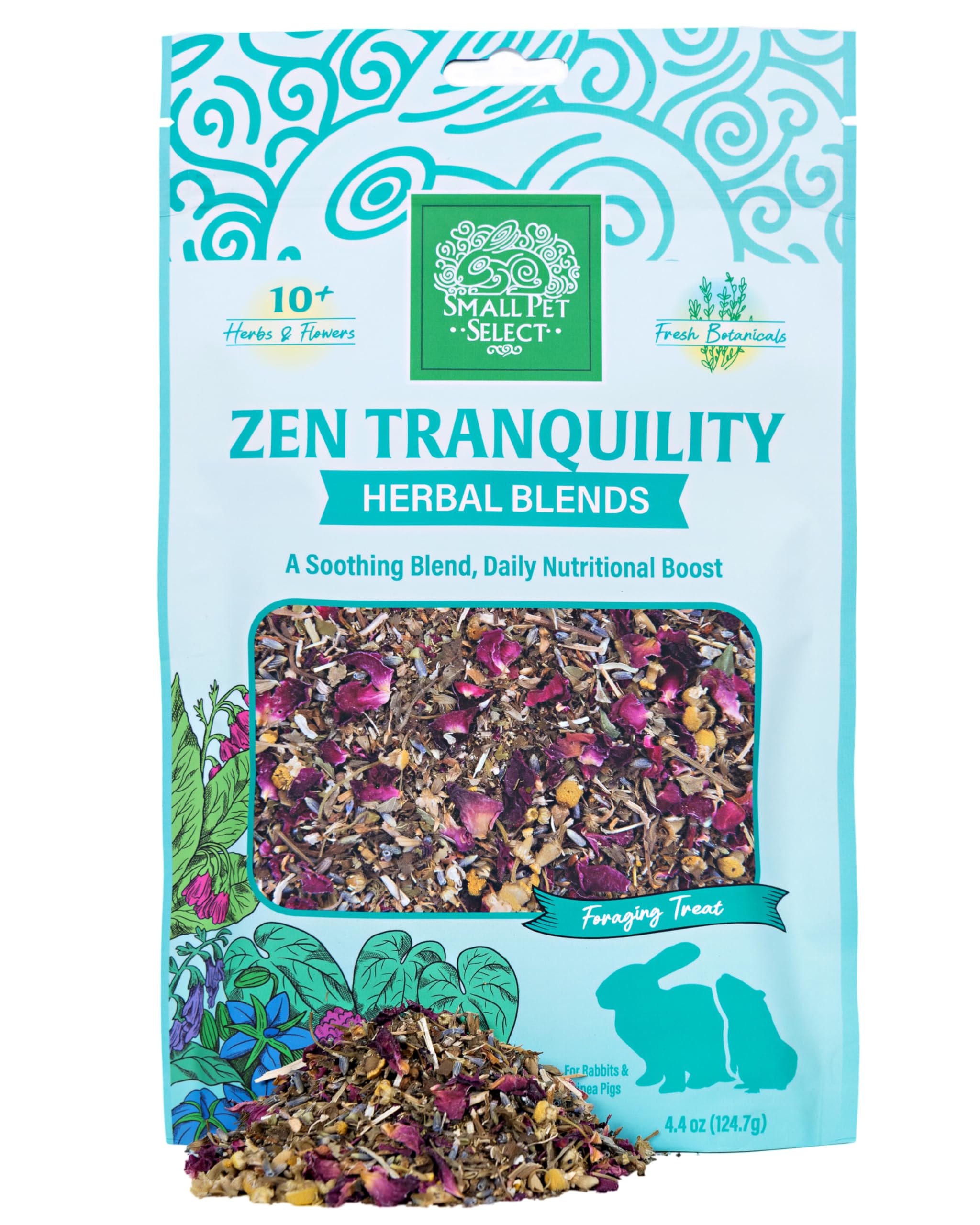 Small Pet Select emballage Zen Tranquility montrant la portion pratique, favorise calme