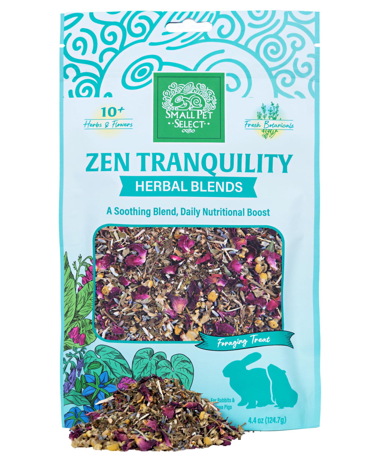 Small Pet Select emballage Zen Tranquility montrant la portion pratique, favorise calme