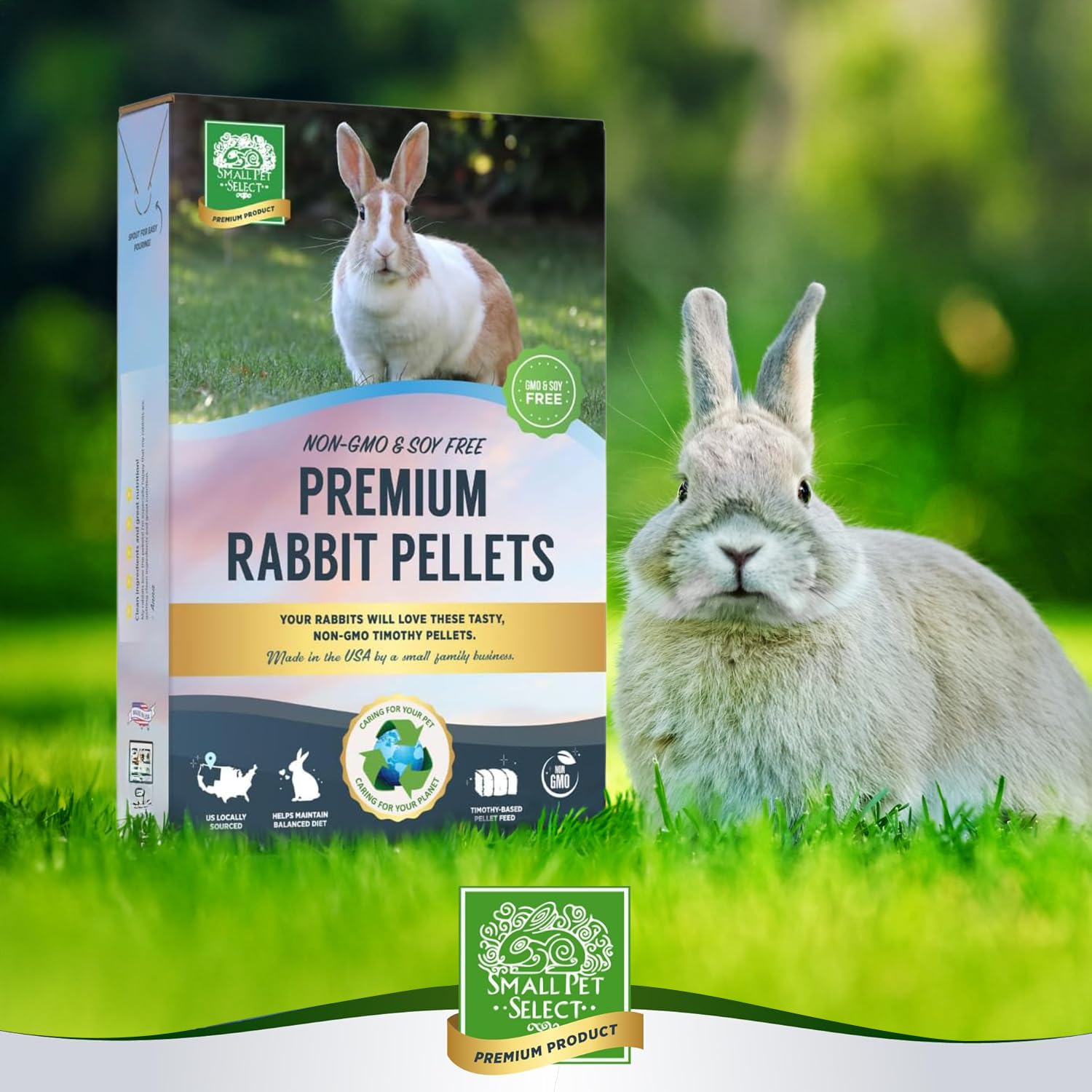 Small Pet Select sac dans cuisine domestique suggérant conservation facile